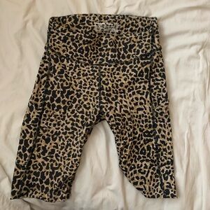 Outdoor voices leopard bike shorts
